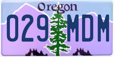 OR license plate 029MDM