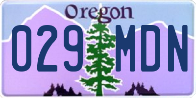 OR license plate 029MDN