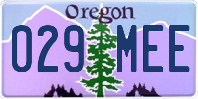 OR license plate 029MEE