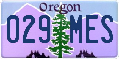 OR license plate 029MES