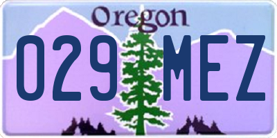 OR license plate 029MEZ
