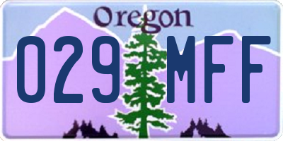 OR license plate 029MFF