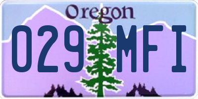 OR license plate 029MFI