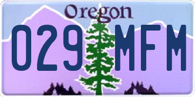 OR license plate 029MFM