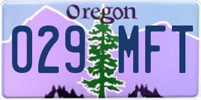 OR license plate 029MFT