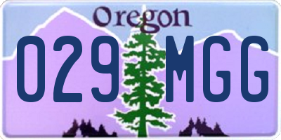 OR license plate 029MGG