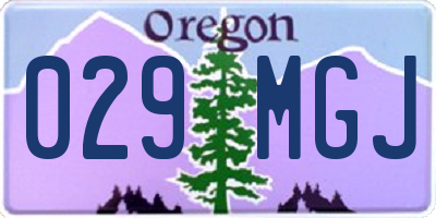 OR license plate 029MGJ