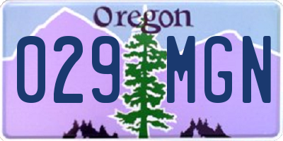 OR license plate 029MGN