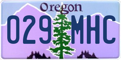 OR license plate 029MHC