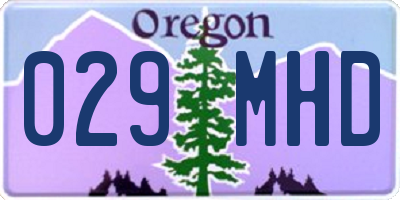 OR license plate 029MHD