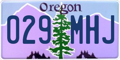 OR license plate 029MHJ