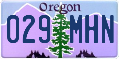 OR license plate 029MHN