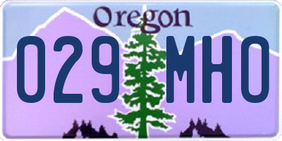 OR license plate 029MHO