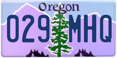 OR license plate 029MHQ