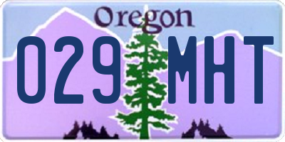 OR license plate 029MHT