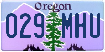 OR license plate 029MHU