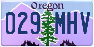 OR license plate 029MHV