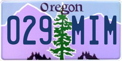 OR license plate 029MIM
