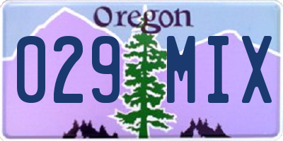 OR license plate 029MIX