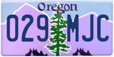OR license plate 029MJC