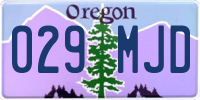 OR license plate 029MJD
