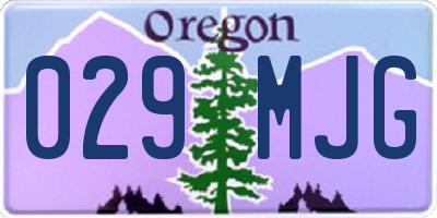OR license plate 029MJG