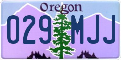 OR license plate 029MJJ