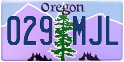 OR license plate 029MJL