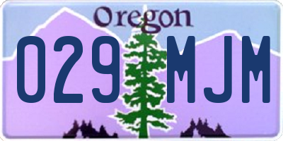 OR license plate 029MJM
