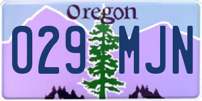 OR license plate 029MJN