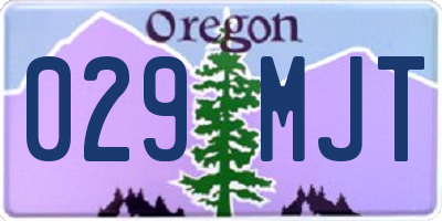 OR license plate 029MJT