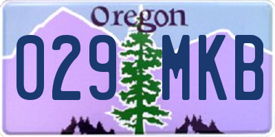 OR license plate 029MKB