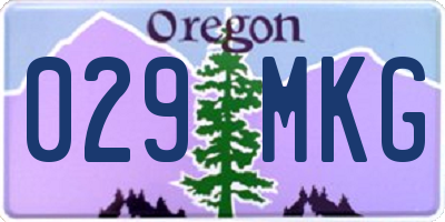 OR license plate 029MKG