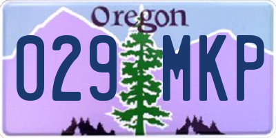 OR license plate 029MKP