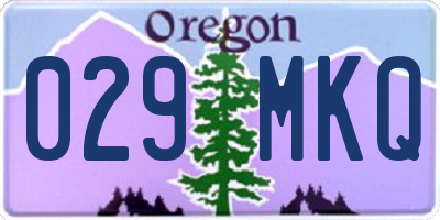 OR license plate 029MKQ
