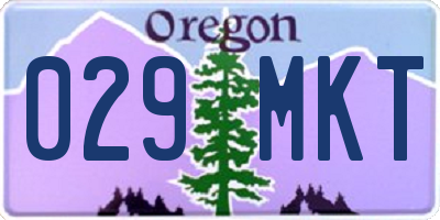 OR license plate 029MKT