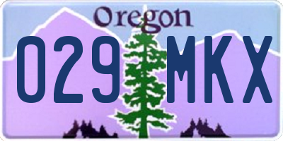 OR license plate 029MKX