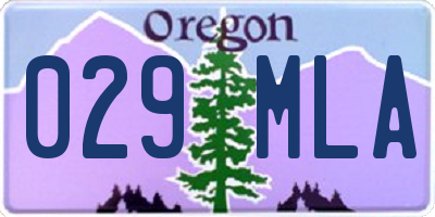 OR license plate 029MLA