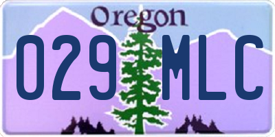 OR license plate 029MLC