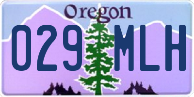 OR license plate 029MLH