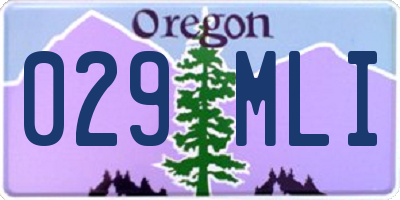 OR license plate 029MLI