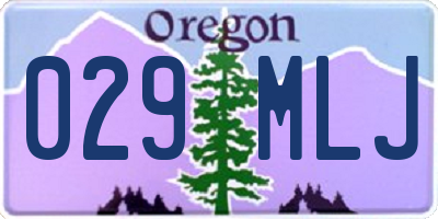 OR license plate 029MLJ
