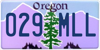 OR license plate 029MLL