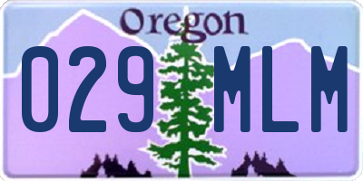 OR license plate 029MLM
