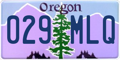 OR license plate 029MLQ