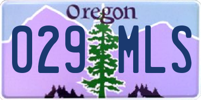 OR license plate 029MLS