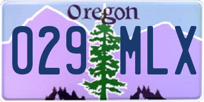 OR license plate 029MLX