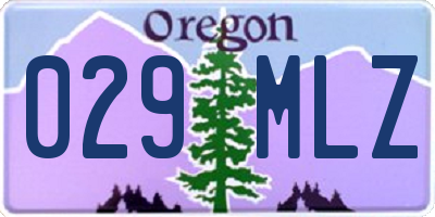 OR license plate 029MLZ