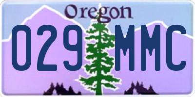 OR license plate 029MMC