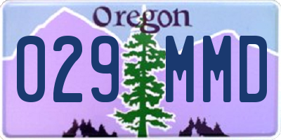 OR license plate 029MMD